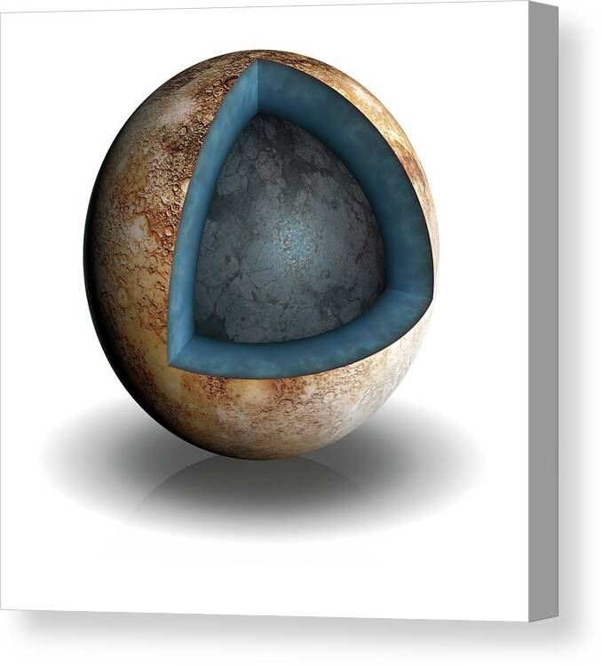 Artwork Canvas Print featuring the photograph Artwork Of The Interior Of Pluto #2 by Mark Garlick