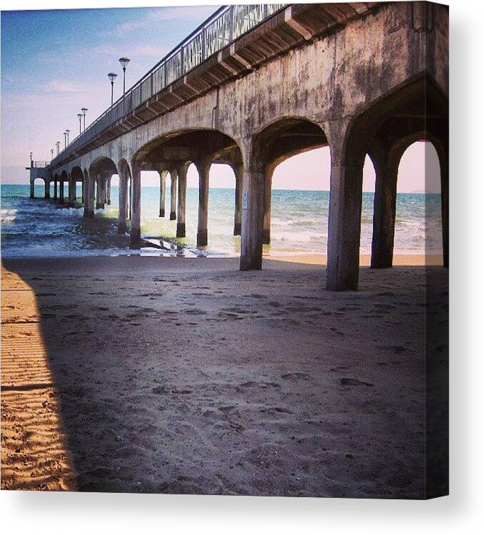  Canvas Print featuring the photograph Boscombe Pier, Dorset #2 by DJ Minelli