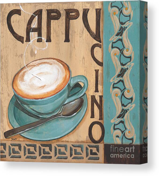 Food Canvas Print featuring the painting Cafe Nouveau 1 by Debbie DeWitt