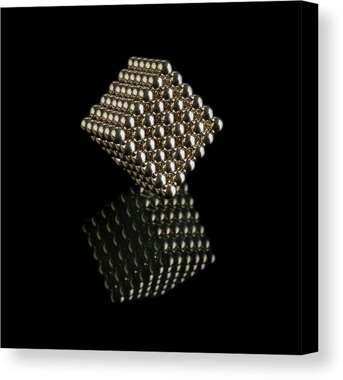 Magnet Canvas Print featuring the photograph Cube Of Neodymium Magnets by Science Photo Library