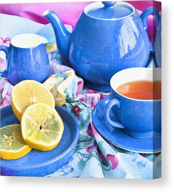 Square Format Canvas Print featuring the photograph Do You Take Lemon? by Theresa Tahara