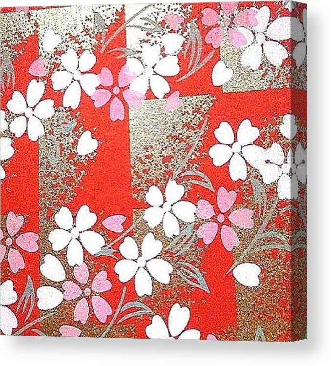 Cute Canvas Print featuring the photograph Japanese Chiyogami Paper Yuzen Washi #2 by Futoshi Takami