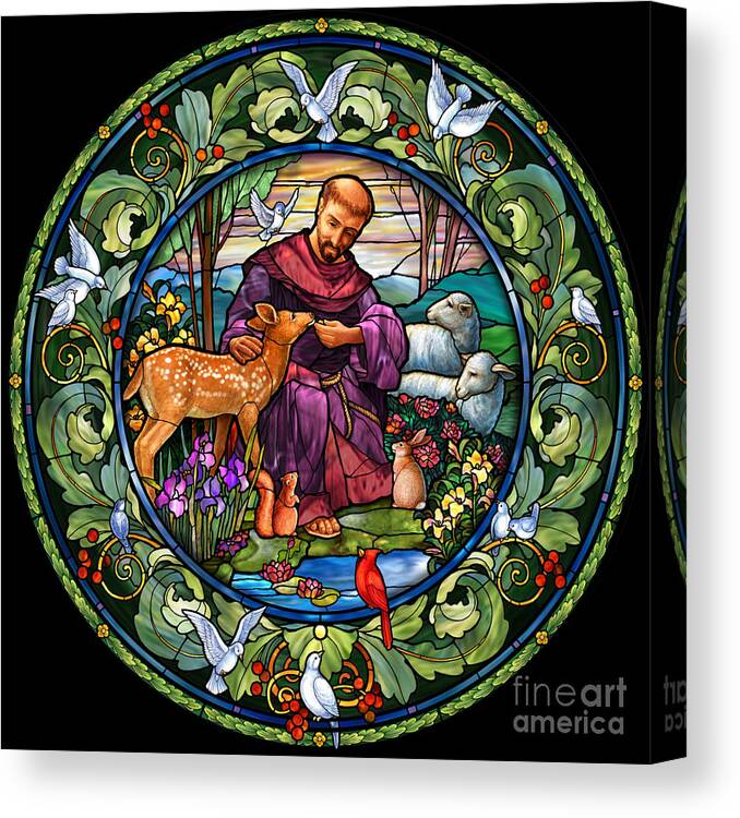St. Francis Canvas Print featuring the digital art St. Francis of Assisi #2 by Randy Wollenmann
