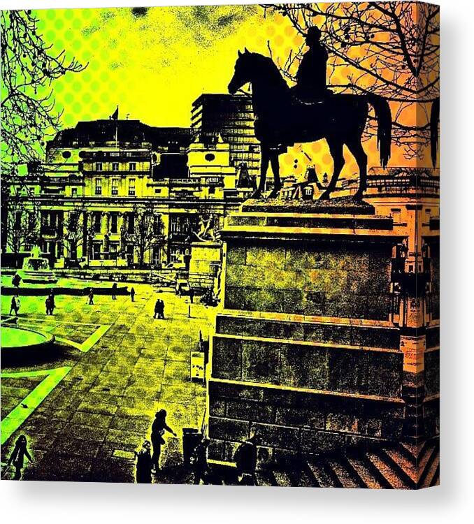 Tagstagramers Canvas Print featuring the photograph Trafalgar Square #2 by Chris Drake