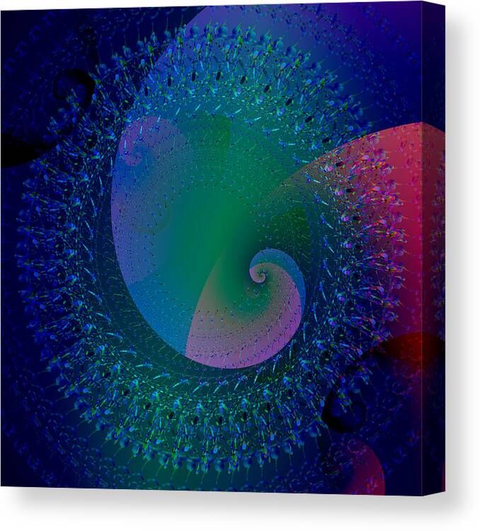Spiral Canvas Print featuring the digital art 2012-02-16-11 by Peter Shor