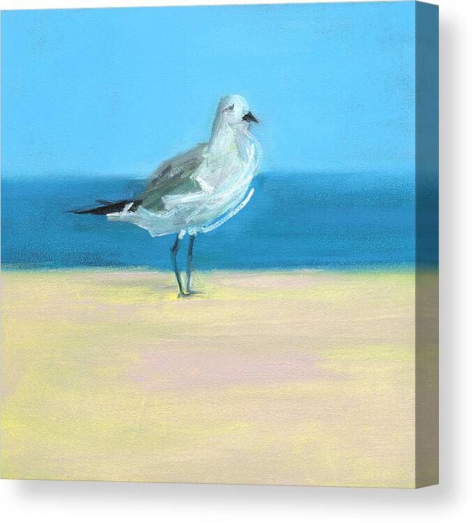 Seagull Canvas Print featuring the painting Untitled #397 by Chris N Rohrbach