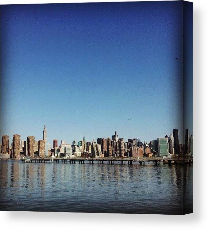 Manhattan Canvas Print featuring the photograph Skyline by Ashley Ross