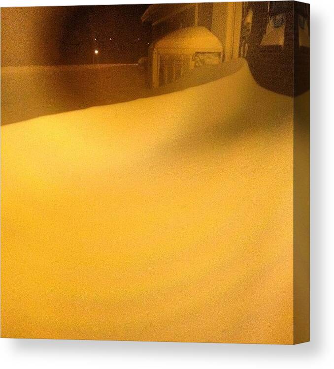  Canvas Print featuring the photograph 3-4 Ft Snow Drifts. Goodness by Jen Best