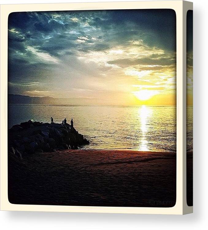 Navema Canvas Print featuring the photograph Puesta Del Sol #3 by Natasha Marco