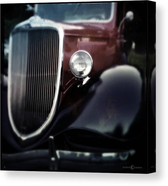 Car Canvas Print featuring the photograph 30s In Maroon And Black by Tim Nyberg