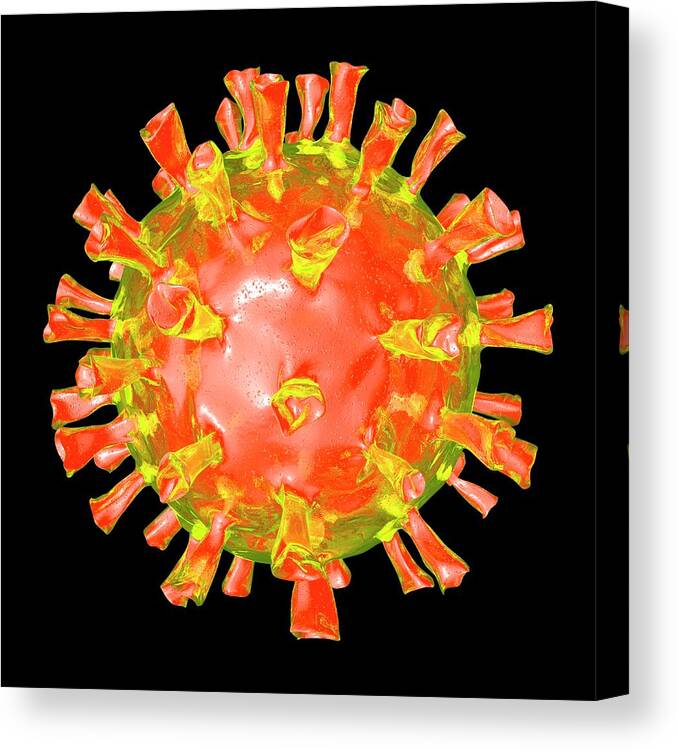 Virus Canvas Print featuring the photograph Virus #34 by Mehau Kulyk