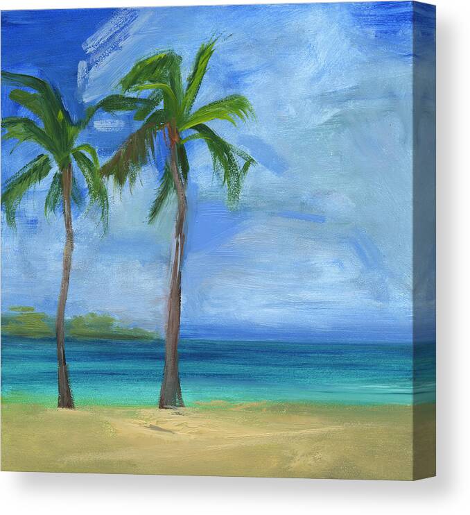 Beach Canvas Print featuring the painting Untitled #433 by Chris N Rohrbach