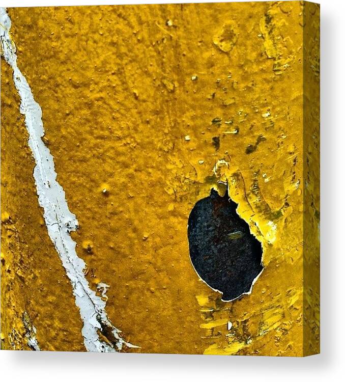 Beautiful Canvas Print featuring the photograph Yellow Post 3 by Jason Roust