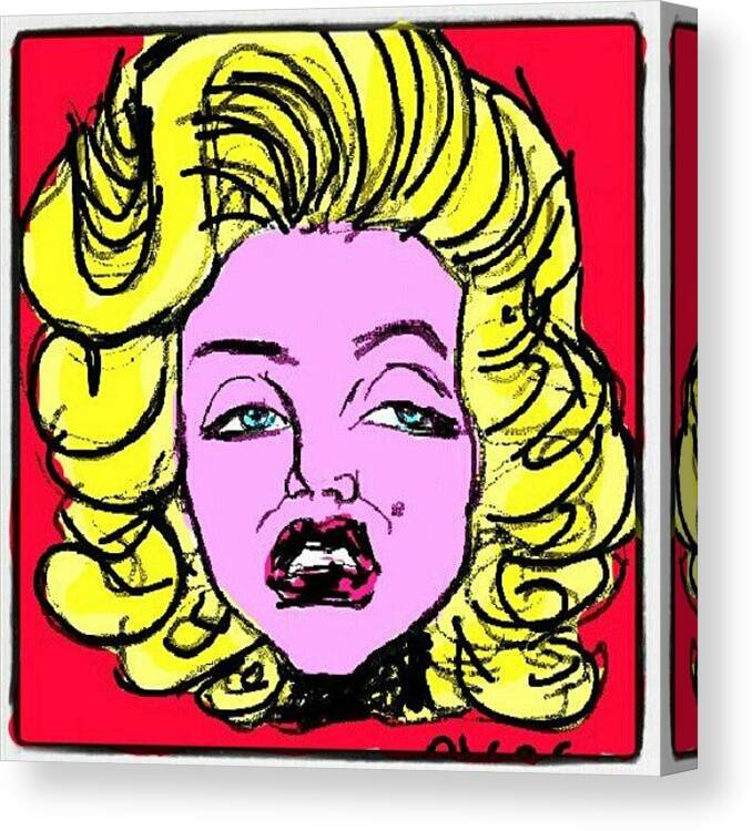 Marylin Monroe Canvas Print featuring the photograph Marilyn Monroe Caricature by Nuno Marques