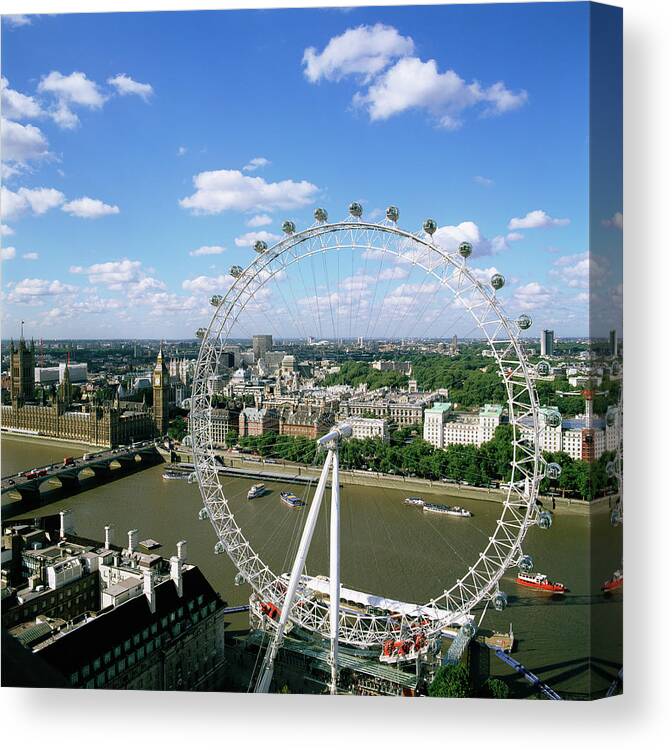 Millennium Wheel Canvas Print featuring the photograph London Eye #5 by Mark Thomas/science Photo Library