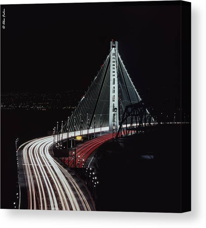 Bay Bridge Canvas Print featuring the photograph Oakland Bridge #6 by Alexander Fedin