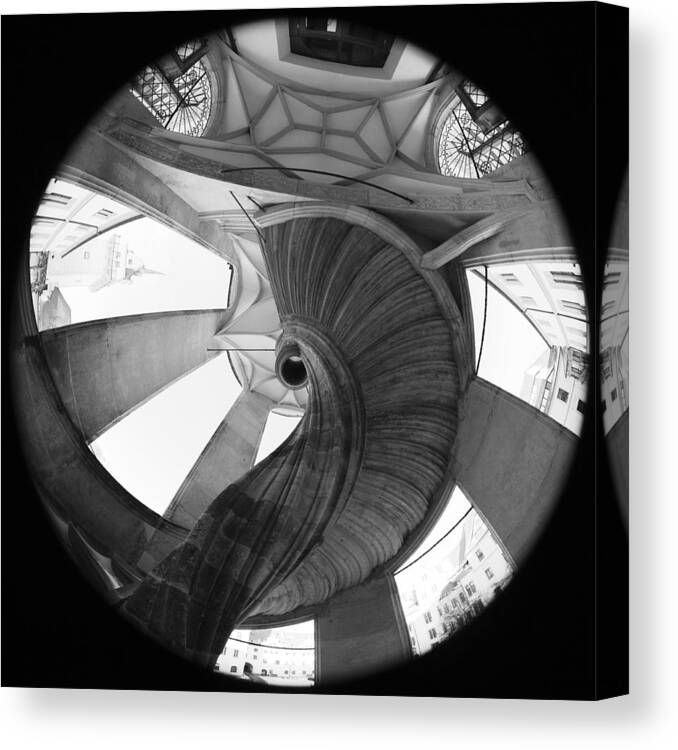 Wendelstein Canvas Print featuring the photograph Spiral Staircase #5 by Falko Follert