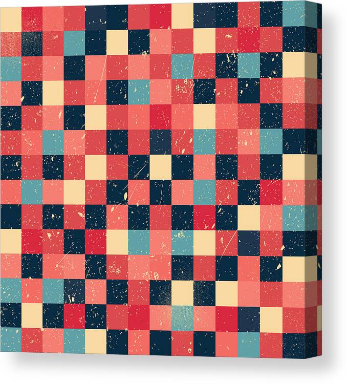 Abstract Canvas Print featuring the digital art Pixel Art #52 by Mike Taylor