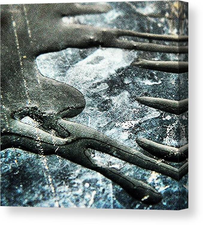 Beautiful Canvas Print featuring the photograph Water on the Cooker Hob by Jason Roust