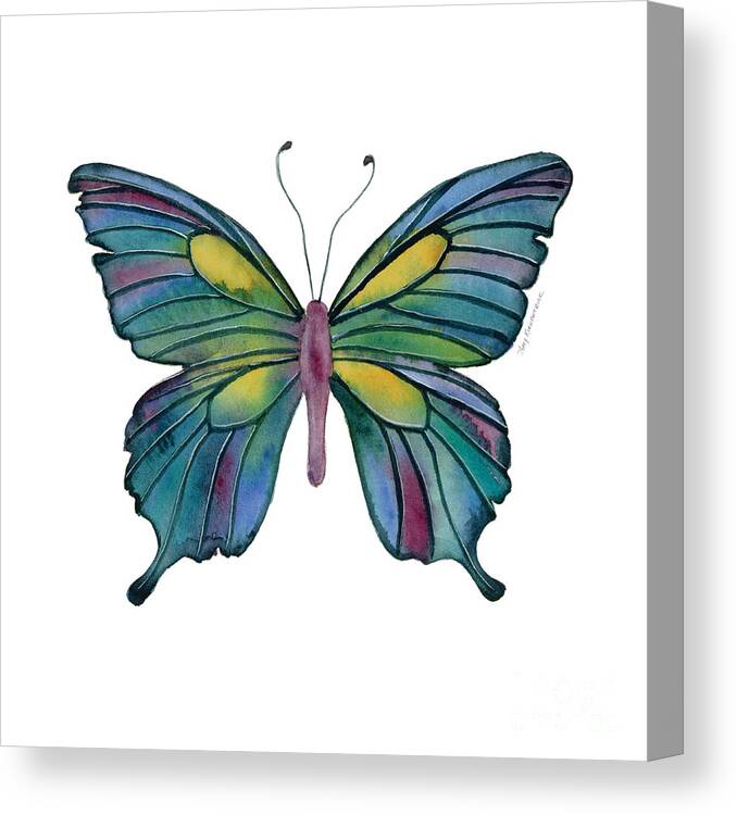 Amy Kirkpatrick Butterfly Canvas Print featuring the painting 71 Cathedral Butterfly by Amy Kirkpatrick