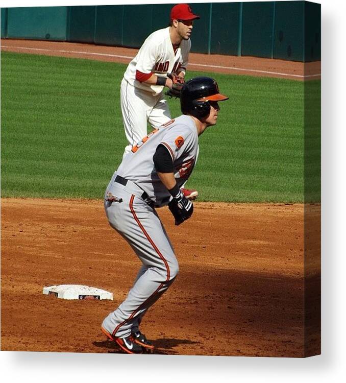 Mlbfcgrams Canvas Print featuring the photograph #baltimore #orioles #baseball #8 by Pete Michaud