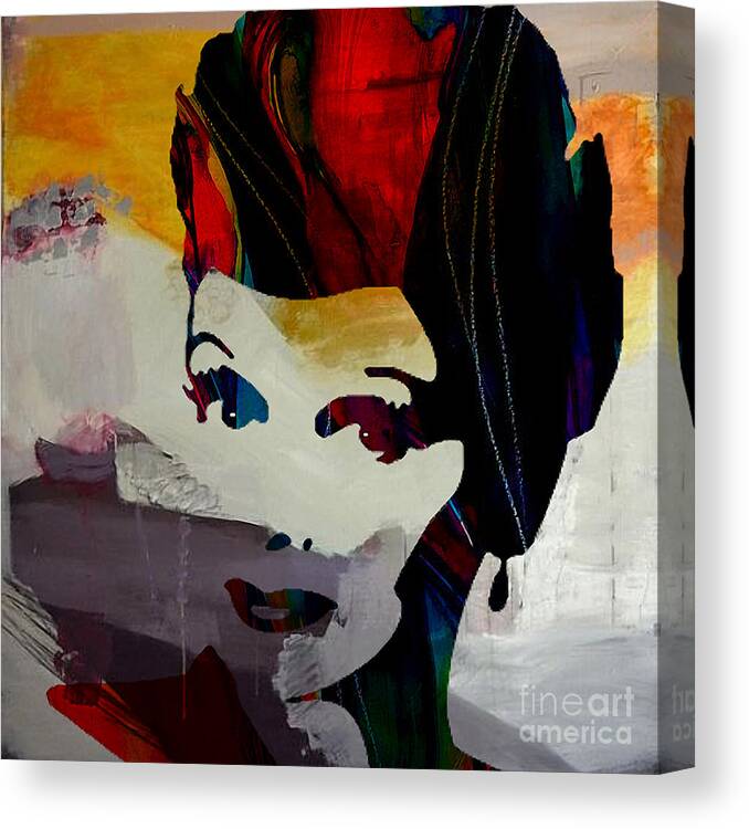  Lucille Ball Paintings Canvas Print featuring the mixed media Lucille Ball #7 by Marvin Blaine