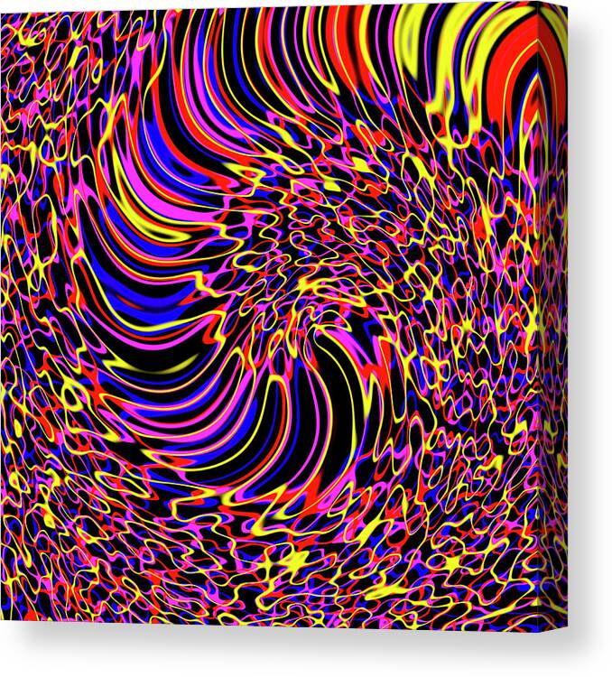 Artwork Canvas Print featuring the photograph Multicolour Abstract Pattern #8 by Mehau Kulyk