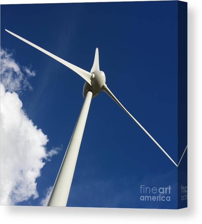 Renewable Energy Canvas Print featuring the photograph Wind turbine #9 by Bernard Jaubert