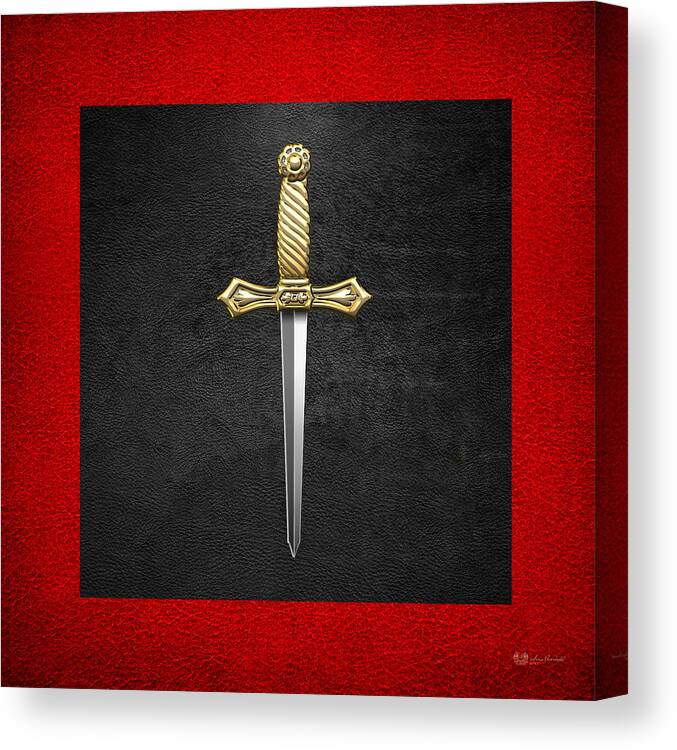 'ancient Brotherhoods' Collection By Serge Averbukh Canvas Print featuring the digital art 9th Degree Mason - Elu of the Nine Masonic Jewel by Serge Averbukh