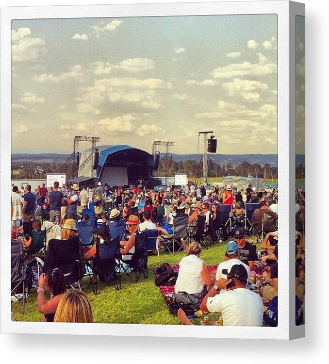  Canvas Print featuring the photograph A Day On The Green - Bernard Fanning by Rebecca Patterson