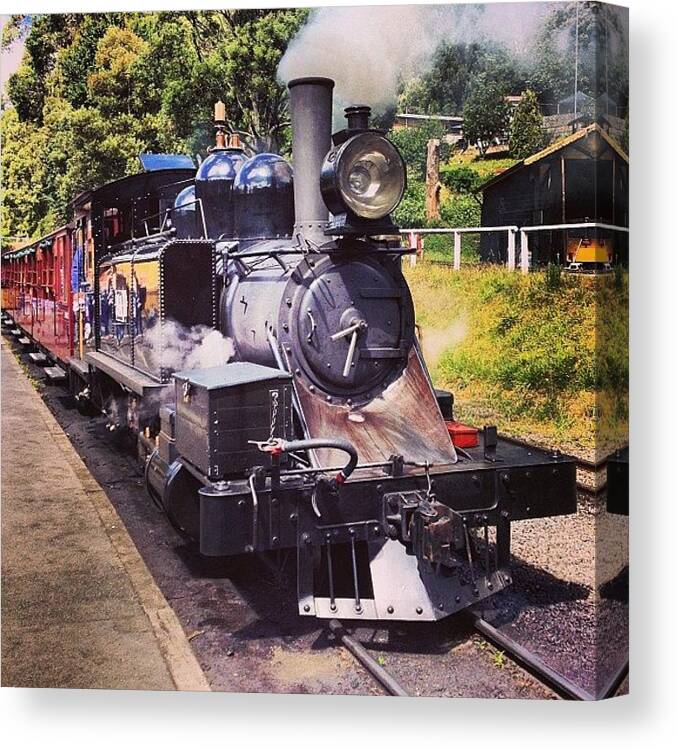 Iphoneonly Canvas Print featuring the photograph A Day Out On Puffing Billy! by Darren Frankish