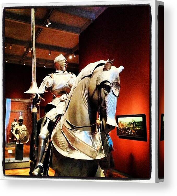Artinstitute Canvas Print featuring the photograph A Knight & His Horse #artinstitute by Gilberto Bernal