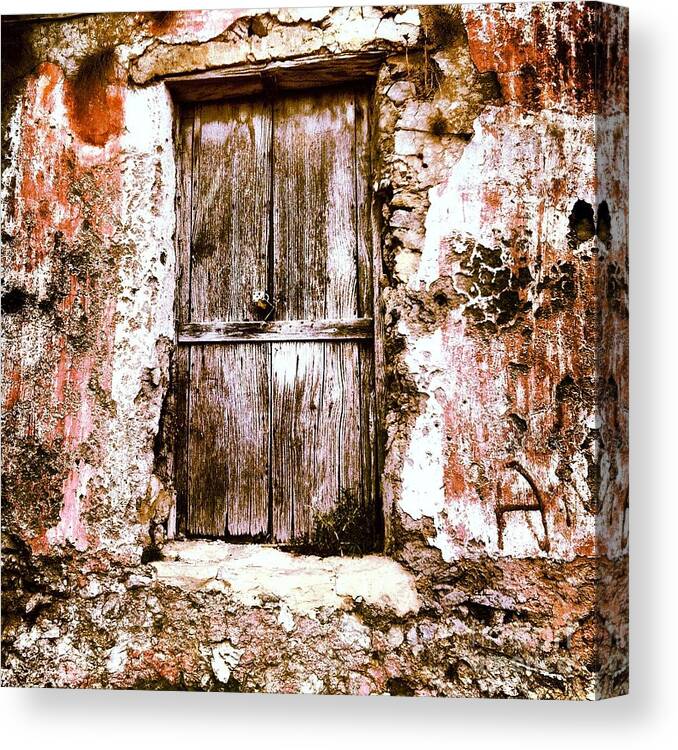 Amalfi Coast Canvas Print featuring the photograph A Locked Door by H Hoffman
