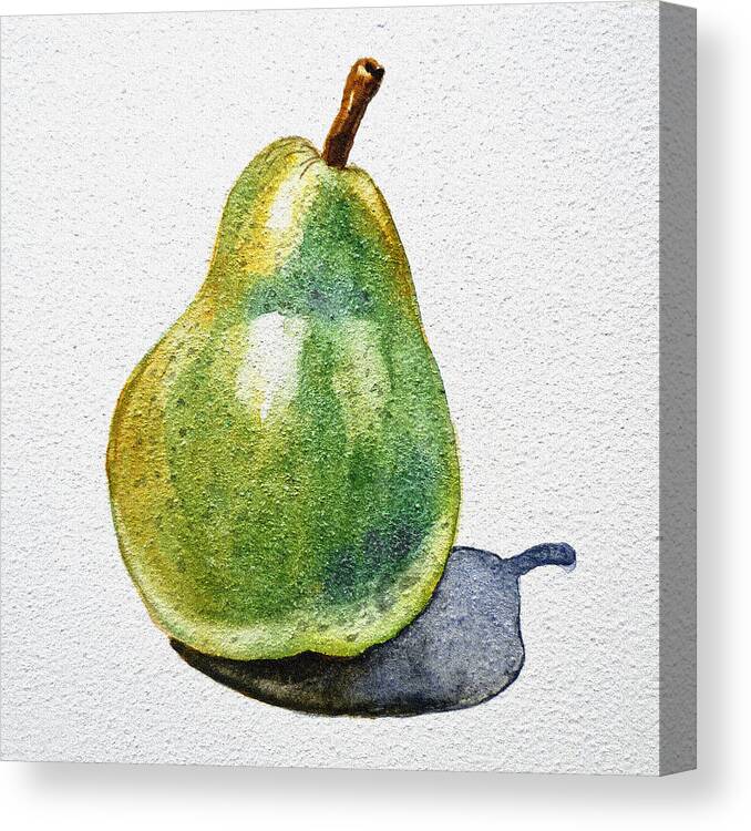 Agriculture Canvas Print featuring the painting A Pear by Irina Sztukowski