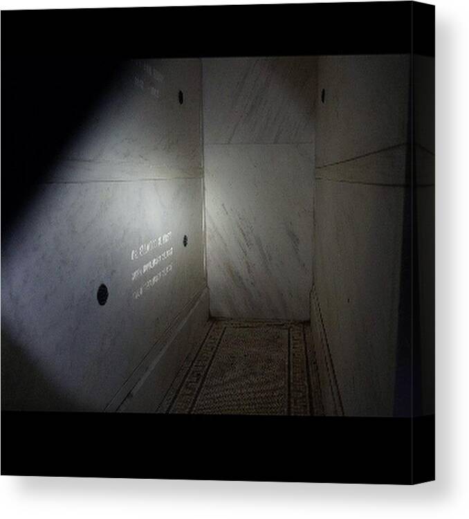 Morbid Canvas Print featuring the photograph A Peek Inside A Crypt Tonight. #philly by Traci Law