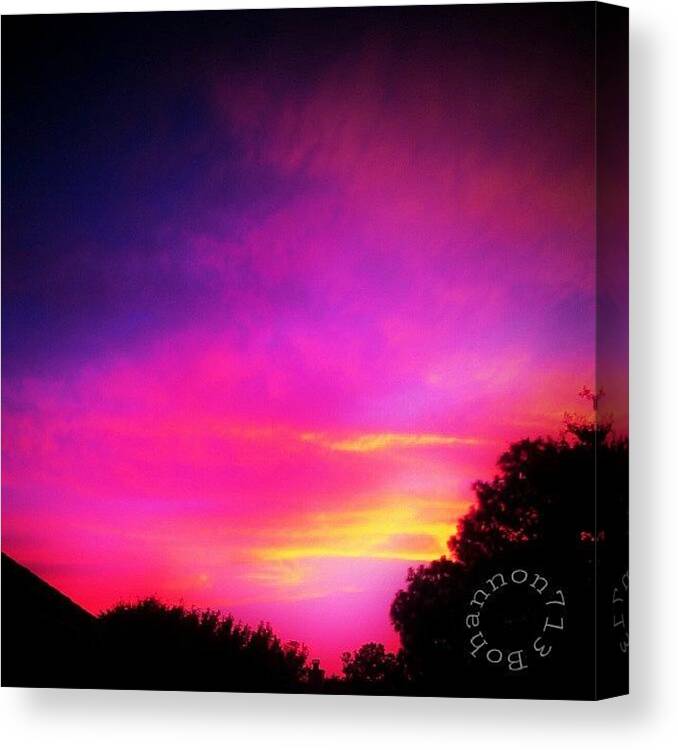  Canvas Print featuring the photograph A Super Edit Of This Evenings Sky! by Percy Bohannon