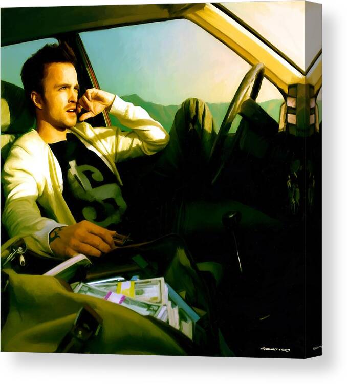 Aaron Paul Canvas Print featuring the digital art Aaron Paul by Gabriel T Toro