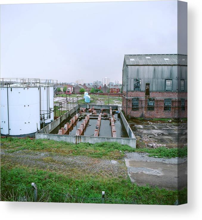 Tar Works Canvas Print featuring the photograph Abandoned Tar Factory by Robert Brook/science Photo Library
