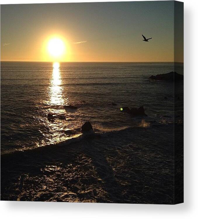 Pismobeach Canvas Print featuring the photograph Absolutely Amazing Sunset In Pismo by Tanner Spaulding