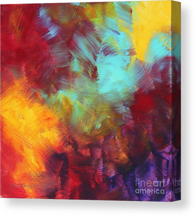 Abstract Canvas Print featuring the painting Abstract Original Painting Colorful Vivid Art Colors of Glory II by Megan Duncanson by Megan Aroon