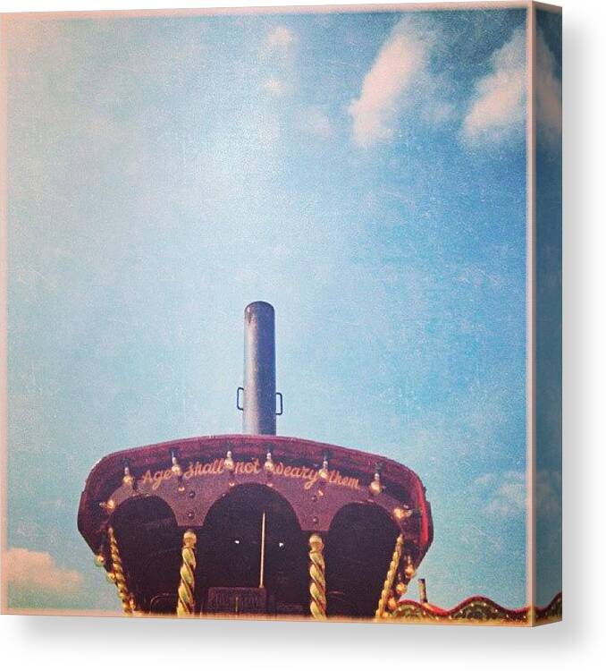 Engine Canvas Print featuring the photograph age Should Not Weary Them From by Linandara Linandara