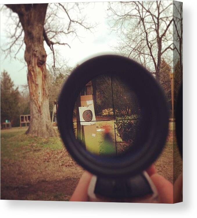 Guns Canvas Print featuring the photograph Aim and Pull the Trigger by Mackenzie Martin