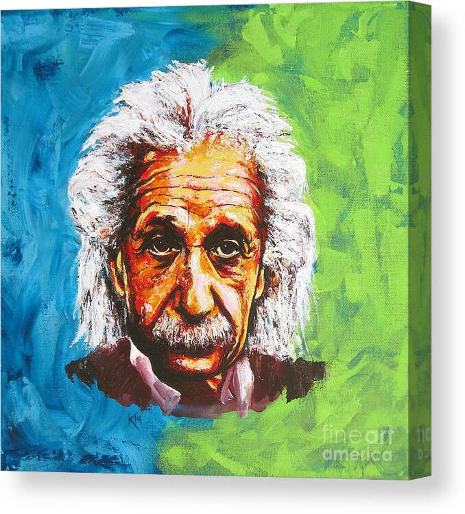 Albert Canvas Print featuring the painting Albert tribute by Konni Jensen