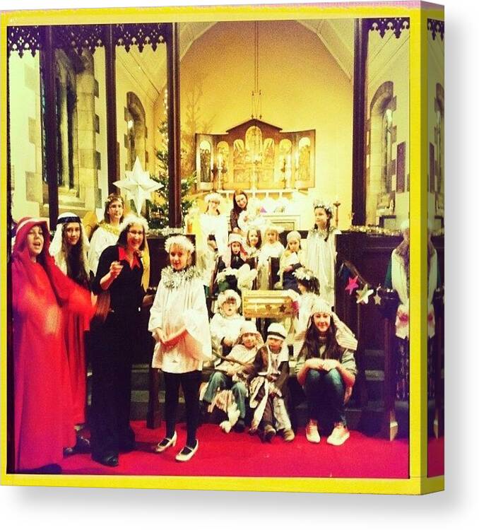 Nativity Canvas Print featuring the photograph All Things Are Now Ready. #nativity by Lynsay Downs