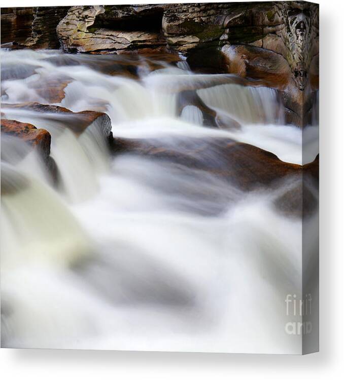 Lower Ammonoosuc Falls Canvas Print featuring the photograph Ammonoosuc Cascades by Aaron Whittemore