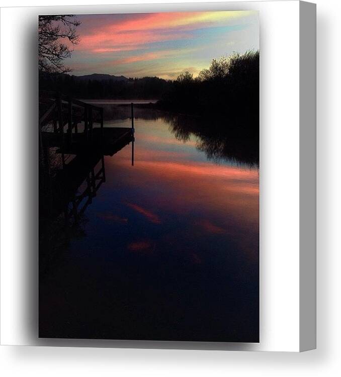 Photoarena Canvas Print featuring the photograph Another Sutton Lake Sunrise. #oregon by Josh Latham