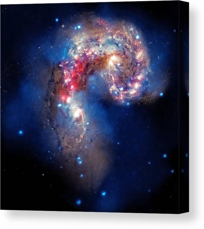 Universe Canvas Print featuring the photograph Antennae Galaxies Collide 2 by Jennifer Rondinelli Reilly - Fine Art Photography