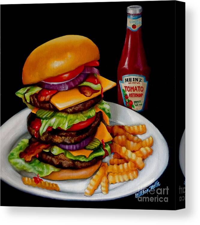 Food Canvas Print featuring the painting Anticipation by Gretchen Matta