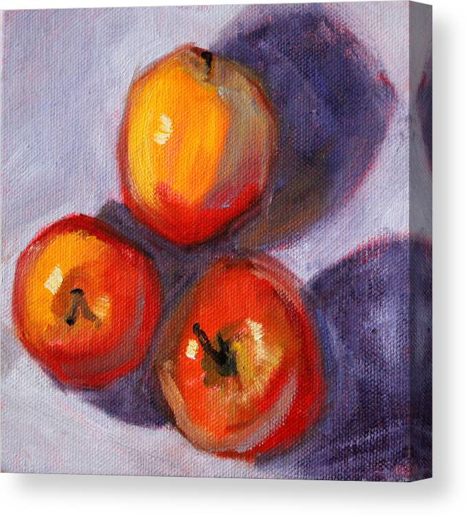 Fruit Canvas Print featuring the painting Apples by Nancy Merkle