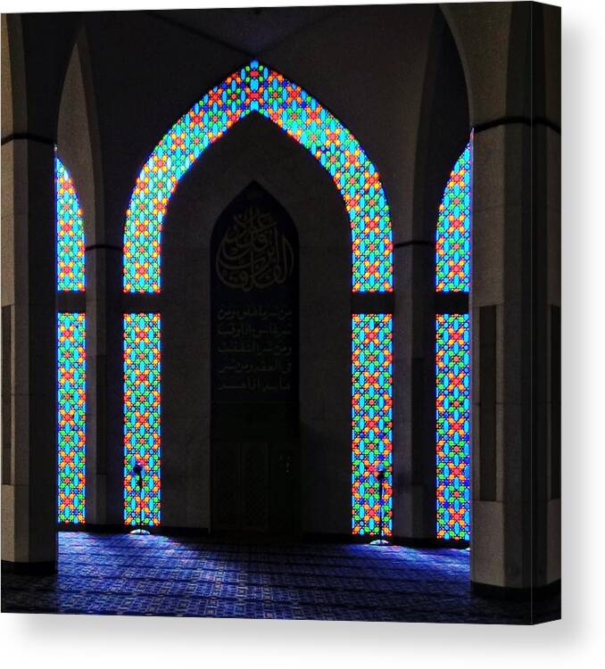 Arch Canvas Print featuring the photograph Arch Stained Glass by Www.imagesbyhafiz.com